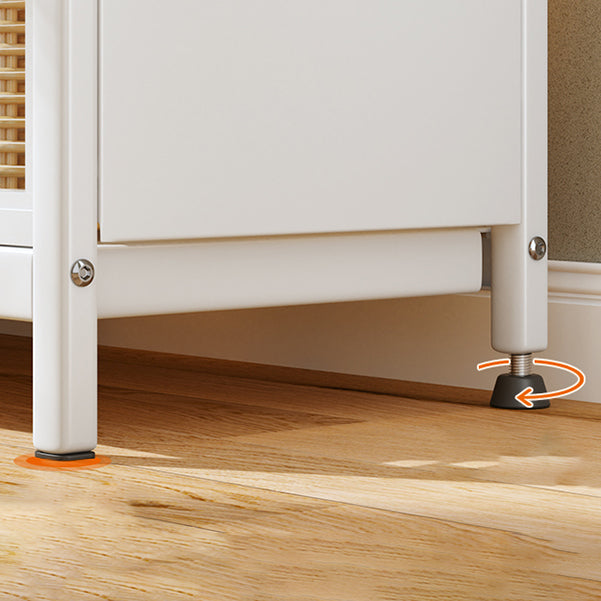 Server a buffet in metallo bianco porte in vetro server buffet moderno per soggiorno