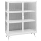Glass Door Iron Sideboard Modern Server Cabinet with Storage for Kitchen White Clearhalo 'buffet_sideboard' 'Buffets & Sideboards' 'furn' 'furn_buffet_sideboard' 'Furniture' 'Kitchen & Dining Furniture' 5232257