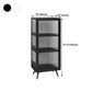 Glass Door Iron Sideboard Modern Server Cabinet with Storage for Kitchen Clearhalo 'buffet_sideboard' 'Buffets & Sideboards' 'furn' 'furn_buffet_sideboard' 'Furniture' 'Kitchen & Dining Furniture' 5232265