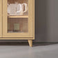 39-inch Height Minimalism Cupboard Glass Doors Sideboard for Living Room