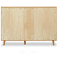 39-inch Height Minimalism Cupboard Glass Doors Sideboard for Living Room