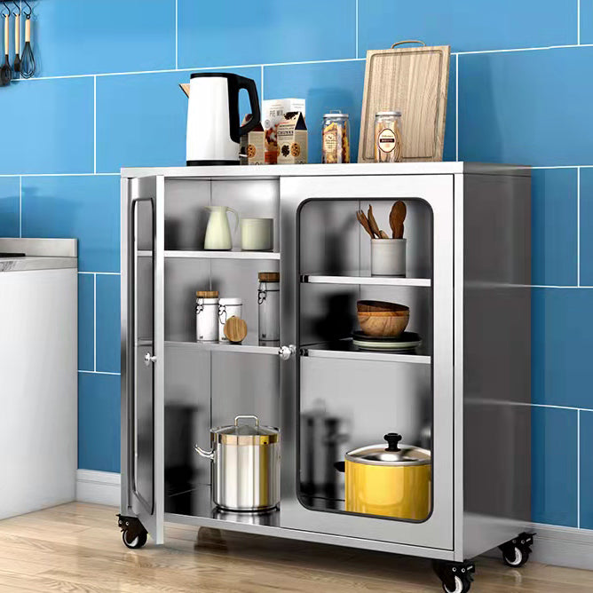 Armadio di sideboard in acciaio cucina moderna moderna server buffet con porta