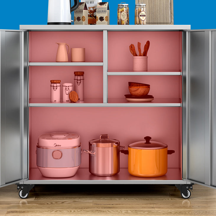 Armadio di sideboard in acciaio cucina moderna moderna server buffet con porta