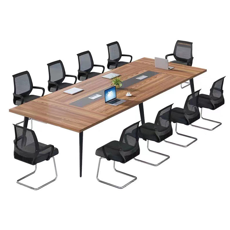 Desk rectángulo de escritorio de madera de ingeniería de estilo contemporáneo para la oficina