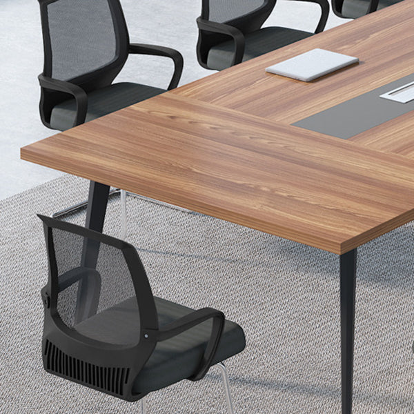 Desk rectángulo de escritorio de madera de ingeniería de estilo contemporáneo para la oficina