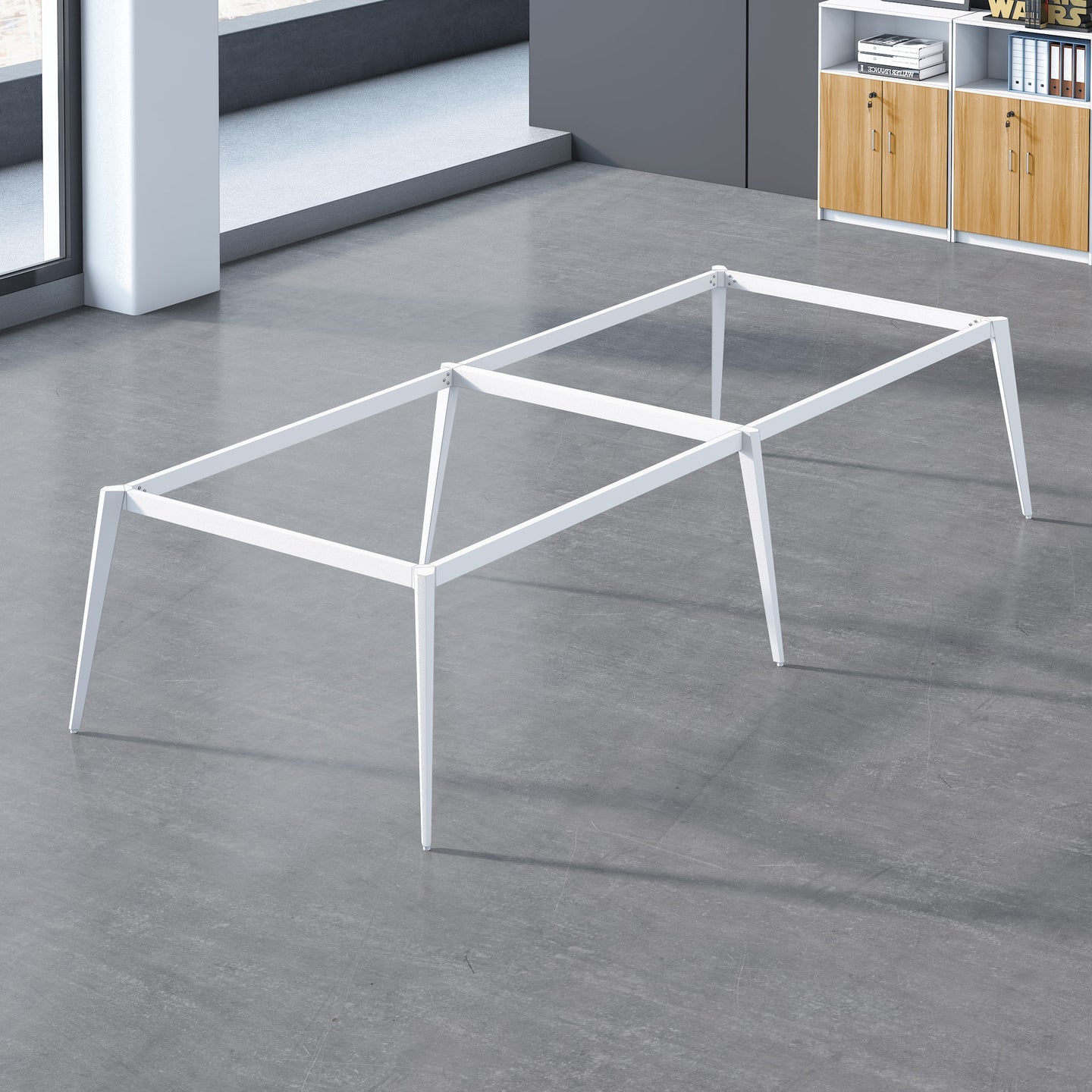 Desk rectángulo de escritorio de madera de ingeniería de estilo contemporáneo para la oficina