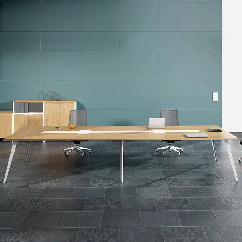 Desk rectángulo de escritorio de madera de ingeniería de estilo contemporáneo para la oficina