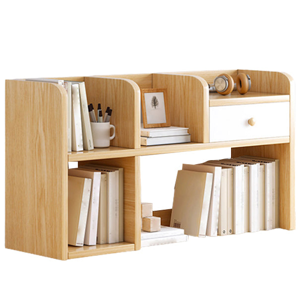 Modern Style Bookshelf Enginner Wood Bookcase for Home Office 32.7"L x 6.7"W x 18.9"H Brown 1 Clearhalo 'Bookcases' 'furn' 'furn_bookcases' 'Furniture' 'Office Furniture' 5232462