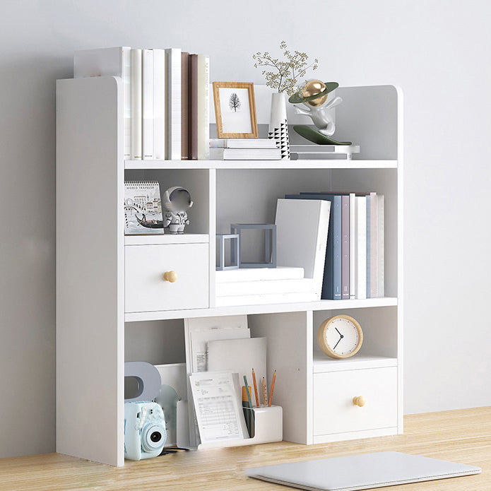Modern Style Bookshelf Enginner Wood Bookcase for Home Office 23.6"L x 6.7"W x 31.5"H White 2 Clearhalo 'Bookcases' 'furn' 'furn_bookcases' 'Furniture' 'Office Furniture' 5232468