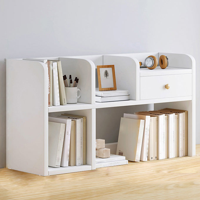 Modern Style Bookshelf Enginner Wood Bookcase for Home Office 32.7"L x 6.7"W x 18.9"H White 1 Clearhalo 'Bookcases' 'furn' 'furn_bookcases' 'Furniture' 'Office Furniture' 5232472