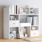 Modern Style Bookshelf Enginner Wood Bookcase for Home Office 40.6"L x 6.7"W x 31.5"H White 2 Clearhalo 'Bookcases' 'furn' 'furn_bookcases' 'Furniture' 'Office Furniture' 5232475