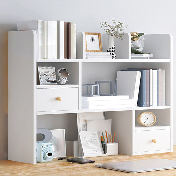 Modern Style Bookshelf Enginner Wood Bookcase for Home Office 44.5"L x 6.7"W x 18.9"H White 2 Clearhalo 'Bookcases' 'furn' 'furn_bookcases' 'Furniture' 'Office Furniture' 5232481