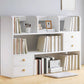 Modern Style Bookshelf Enginner Wood Bookcase for Home Office 32.7"L x 6.7"W x 31.5"H White 4 Clearhalo 'Bookcases' 'furn' 'furn_bookcases' 'Furniture' 'Office Furniture' 5232484