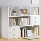 Modern Style Bookshelf Enginner Wood Bookcase for Home Office 44.5"L x 6.7"W x 31.5"H White 4 Clearhalo 'Bookcases' 'furn' 'furn_bookcases' 'Furniture' 'Office Furniture' 5232486
