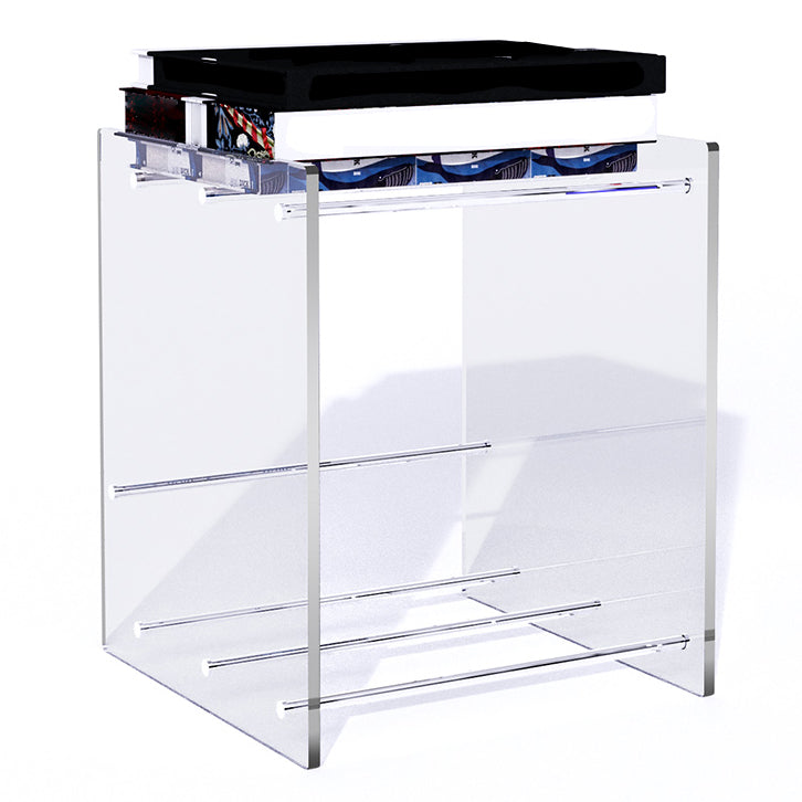 Multiple Colors Modern Style Bookshelf Acrylic Bookcase for Home 12.6"L x 11.8"W x 11.8"H Clear Clearhalo 'Bookcases' 'furn' 'furn_bookcases' 'Furniture' 'Office Furniture' 5232541