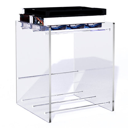 Multiple Colors Modern Style Bookshelf Acrylic Bookcase for Home 12.6"L x 11.8"W x 11.8"H Clear Clearhalo 'Bookcases' 'furn' 'furn_bookcases' 'Furniture' 'Office Furniture' 5232541