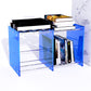Multiple Colors Modern Style Bookshelf Acrylic Bookcase for Home 24.8"L x 11.8"W x 11.8"H Blue Clearhalo 'Bookcases' 'furn' 'furn_bookcases' 'Furniture' 'Office Furniture' 5232543