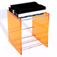 Multiple Colors Modern Style Bookshelf Acrylic Bookcase for Home 12.6"L x 11.8"W x 11.8"H Orange Clearhalo 'Bookcases' 'furn' 'furn_bookcases' 'Furniture' 'Office Furniture' 5232544