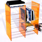 Multiple Colors Modern Style Bookshelf Acrylic Bookcase for Home 24.8"L x 11.8"W x 23.6"H Orange Clearhalo 'Bookcases' 'furn' 'furn_bookcases' 'Furniture' 'Office Furniture' 5232548