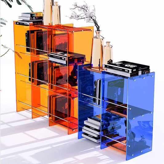 Multiple Colors Modern Style Bookshelf Acrylic Bookcase for Home Clearhalo 'Bookcases' 'furn' 'furn_bookcases' 'Furniture' 'Office Furniture' 5232553