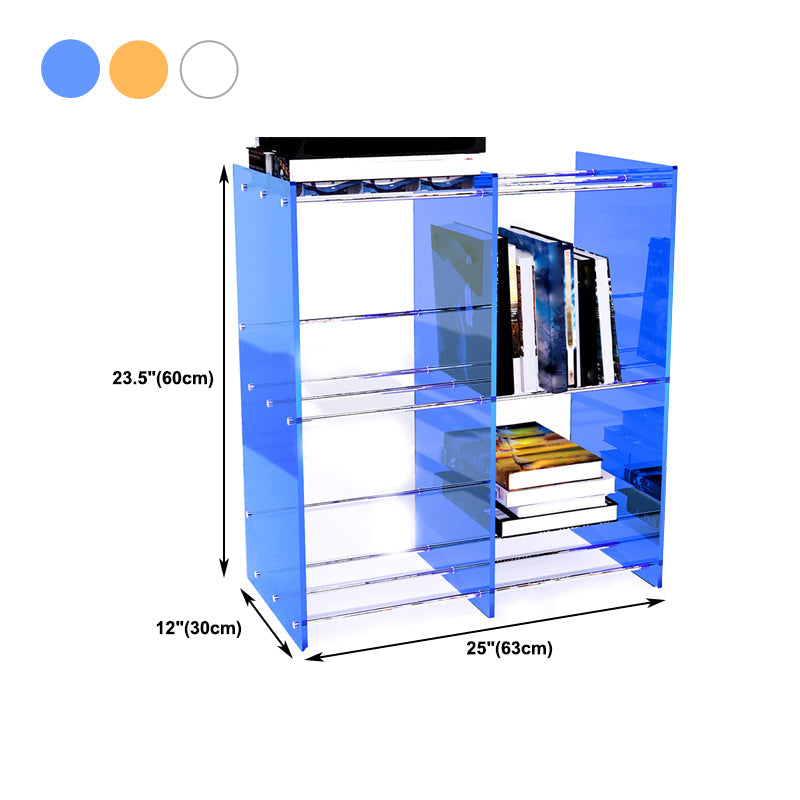 Multiple Colors Modern Style Bookshelf Acrylic Bookcase for Home Clearhalo 'Bookcases' 'furn' 'furn_bookcases' 'Furniture' 'Office Furniture' 5232556