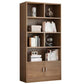 Modern Style Bookshelf Closed Back Wood Bookcase with Doors for Home Office
