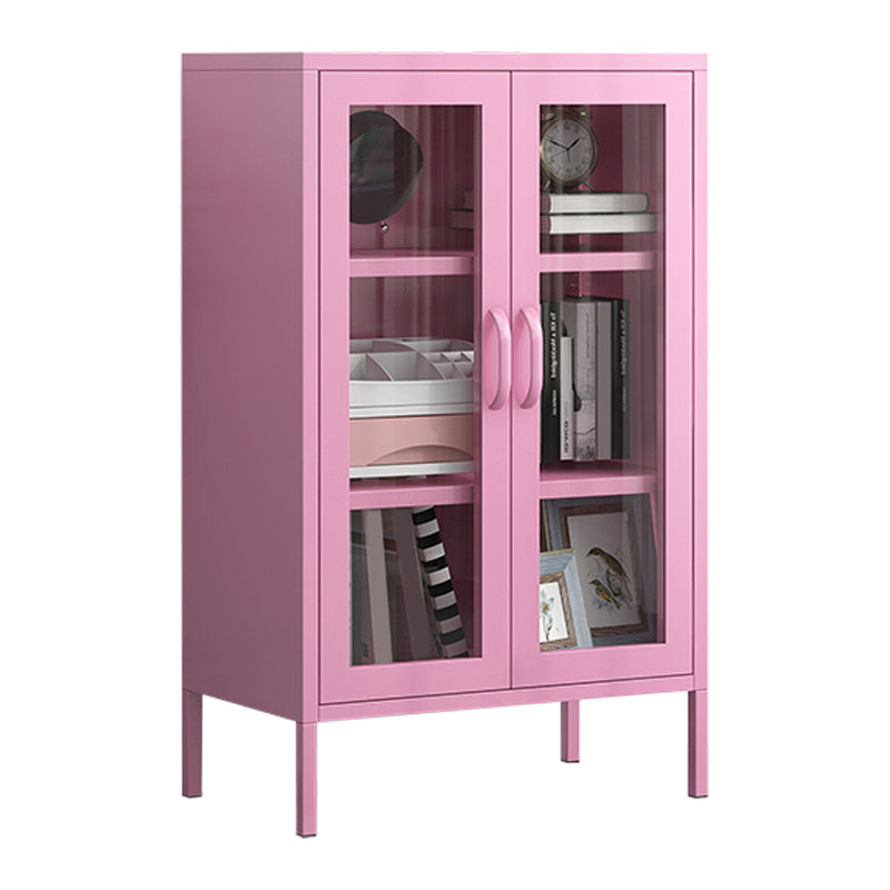 Scandinavian Style Bookshelf Closed Back Bookcase for Study Room with Door