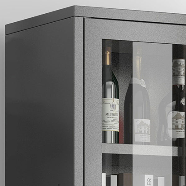 Scandinavian Style Bookshelf Closed Back Bookcase for Study Room with Door