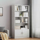 Modern Style Bookshelf Engineer Wood Closed Back Bookcase for Home Office