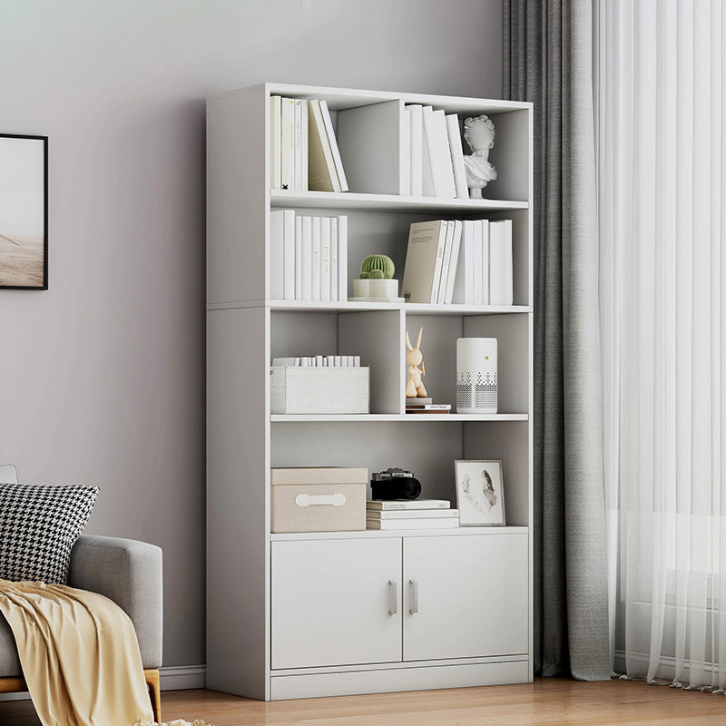 Modern Style Bookshelf Engineer Wood Closed Back Bookcase for Home Office