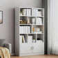 Modern Style Bookshelf Engineer Wood Closed Back Bookcase for Home Office