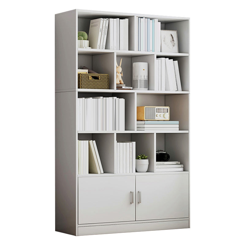 Modern Style Bookshelf Engineer Wood Closed Back Bookcase for Home Office