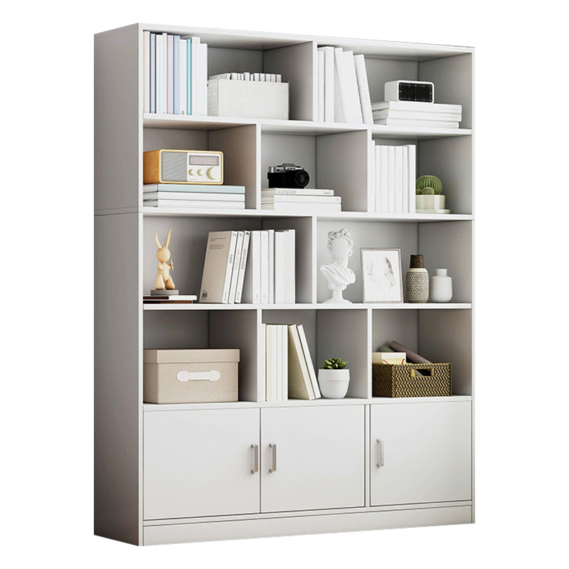 Modern Style Bookshelf Engineer Wood Closed Back Bookcase for Home Office