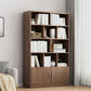 Modern Style Bookshelf Engineer Wood Closed Back Bookcase for Home Office
