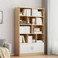 Modern Style Bookshelf Engineer Wood Closed Back Bookcase for Home Office