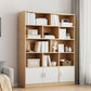 Modern Style Bookshelf Engineer Wood Closed Back Bookcase for Home Office