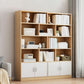 Modern Style Bookshelf Engineer Wood Closed Back Bookcase for Home Office