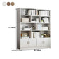 Modern Style Bookshelf Engineer Wood Closed Back Bookcase for Home Office