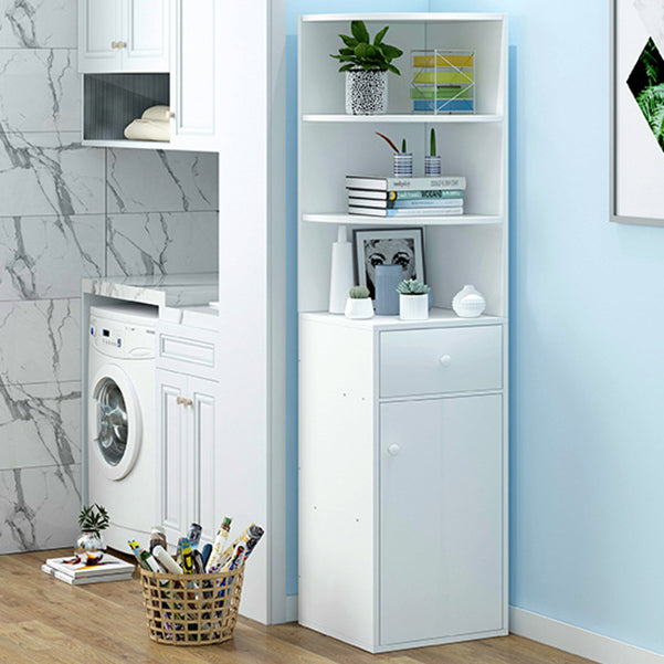 Corner Shelf Bookcase White Bookshelf with Doors for Home Office Clearhalo 'Bookcases' 'furn' 'furn_bookcases' 'Furniture' 'Office Furniture' 5232782