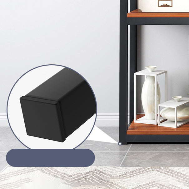 Geometrische boekplank houten en metalen boekenkast voor thuiskantoor