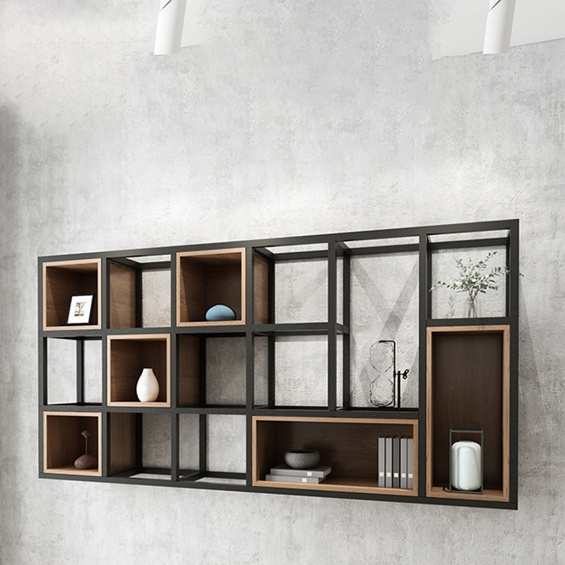 Industrial Style Bookcase Wall Mounted Bookshelf for Office and Study Room Clearhalo 'Bookcases' 'furn' 'furn_bookcases' 'Furniture' 'Office Furniture' 5232876