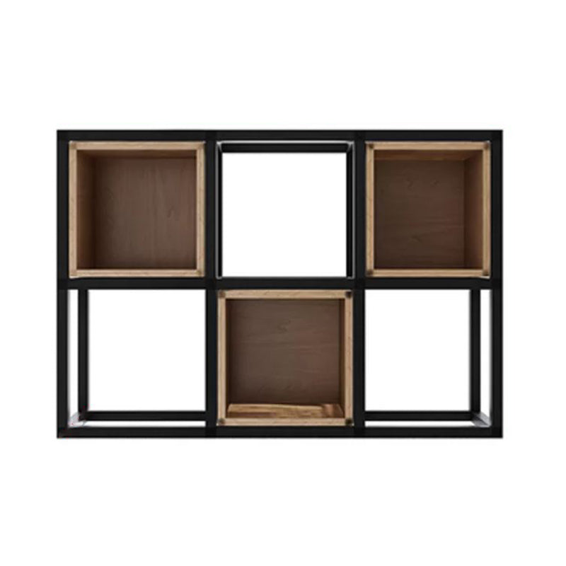 Industrial Style Bookcase Wall Mounted Bookshelf for Office and Study Room 35.5"L x 10"W x 24"H Clearhalo 'Bookcases' 'furn' 'furn_bookcases' 'Furniture' 'Office Furniture' 5232877