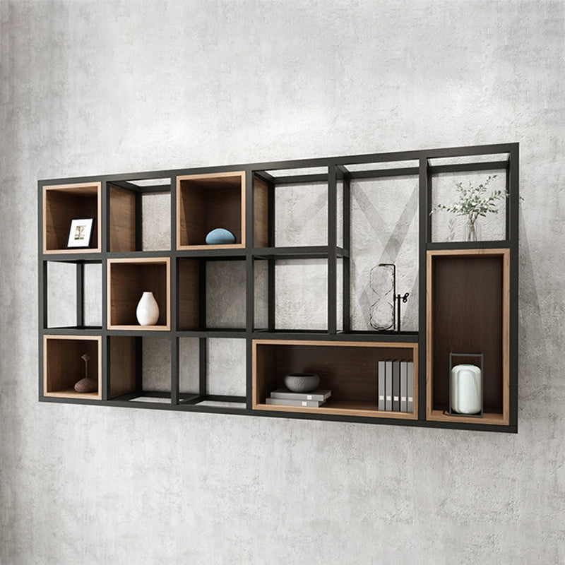 Industrial Style Bookcase Wall Mounted Bookshelf for Office and Study Room Clearhalo 'Bookcases' 'furn' 'furn_bookcases' 'Furniture' 'Office Furniture' 5232880