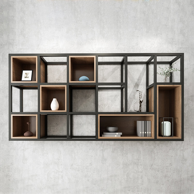 Industrial Style Bookcase Wall Mounted Bookshelf for Office and Study Room Clearhalo 'Bookcases' 'furn' 'furn_bookcases' 'Furniture' 'Office Furniture' 5232883