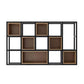 Industrial Style Bookcase Wall Mounted Bookshelf for Office and Study Room 59.1"L x 9.8"W x 35.4"H Clearhalo 'Bookcases' 'furn' 'furn_bookcases' 'Furniture' 'Office Furniture' 5232892