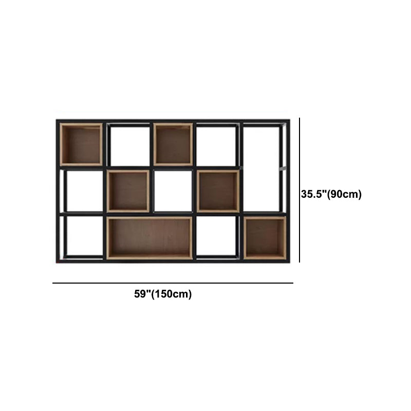 Industrial Style Bookcase Wall Mounted Bookshelf for Office and Study Room Clearhalo 'Bookcases' 'furn' 'furn_bookcases' 'Furniture' 'Office Furniture' 5232906