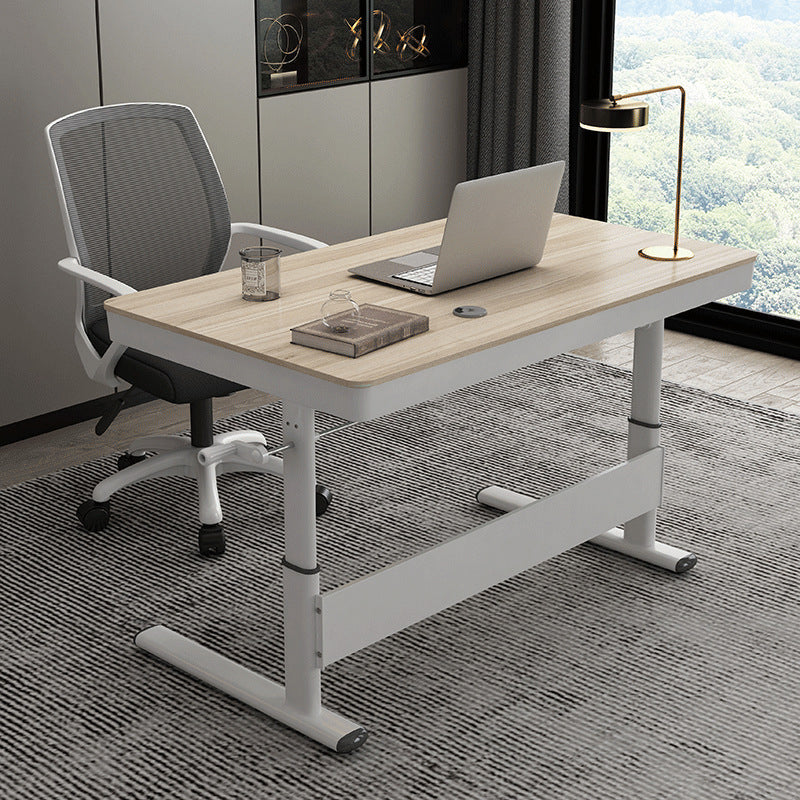 Contemporary Standing Desk Converter White Metal Base Desk for Office Clearhalo 'furn' 'furn_office_desk' 'Furniture' 'Office Desks' 'Office Furniture' 'office_desk' 5232929