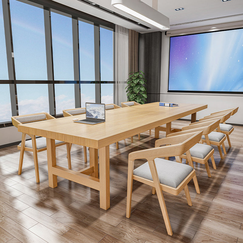 Scrivania per ufficio in legno naturale naturale contemporaneo scrivania di base in legno per ufficio a casa