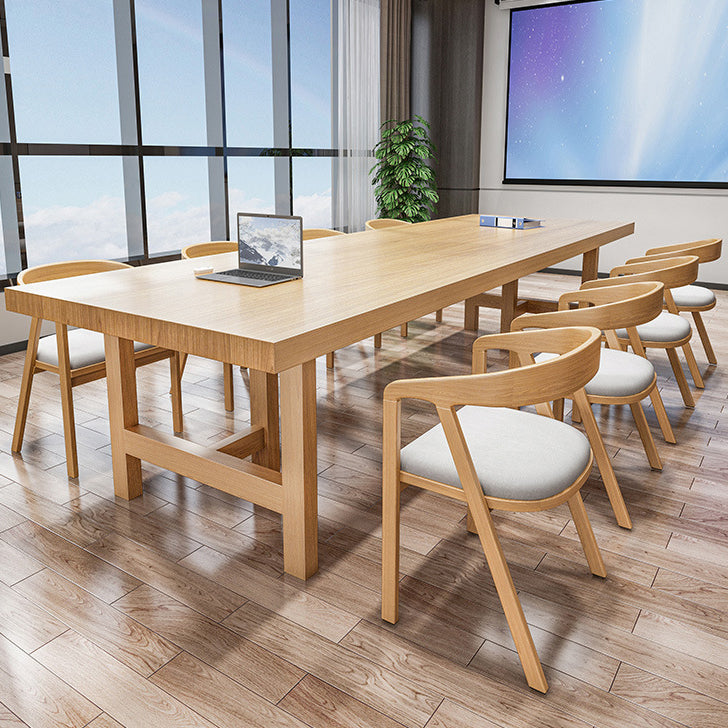 Scrivania per ufficio in legno naturale naturale contemporaneo scrivania di base in legno per ufficio a casa