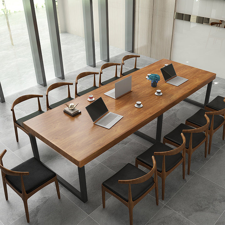 Escritorio de oficina de estilo de estilo contemporáneo escritorio base de metal para la oficina en casa